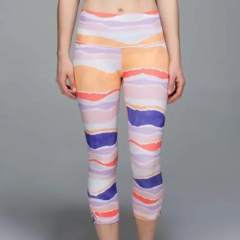 Lululemon True Self Iris Multicolor Crop Legging.